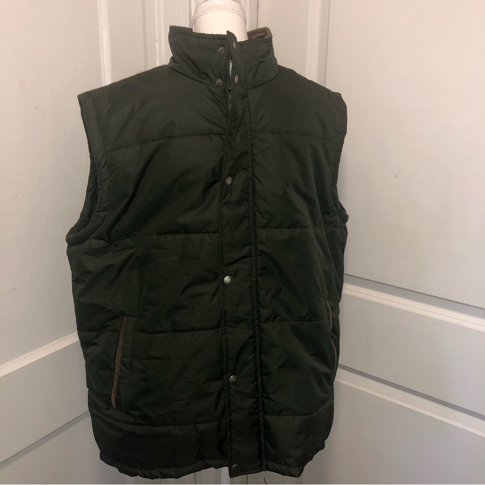 Gioberti mens plaid lined vest size large